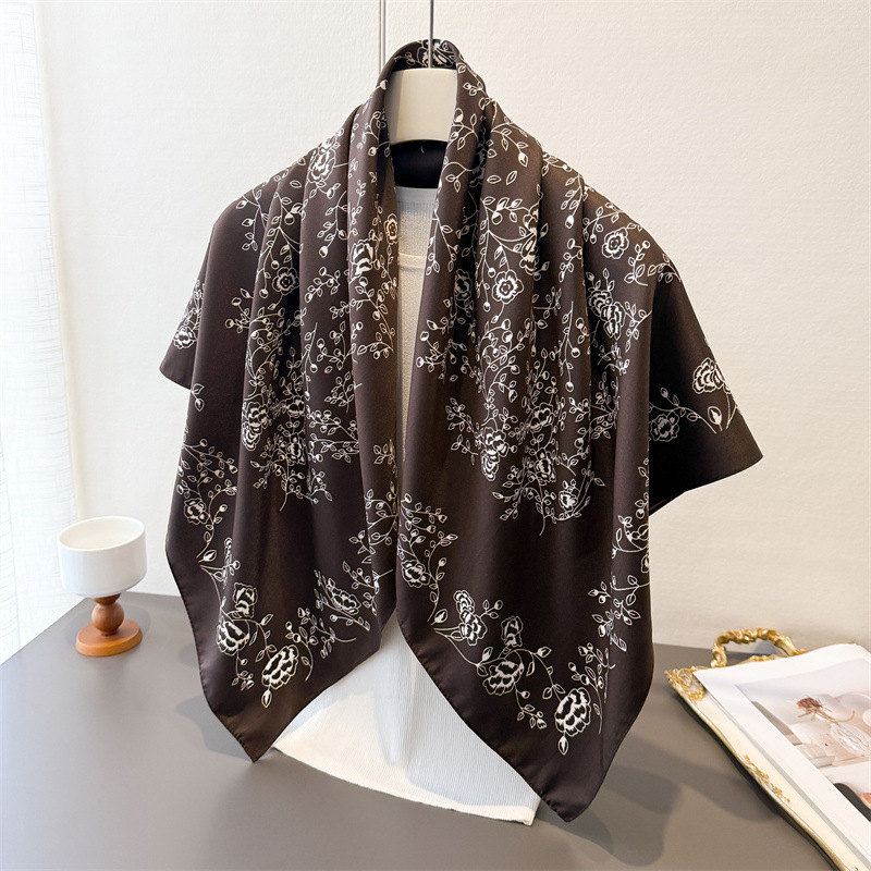 Vintage Fashion Hijab - Luxe Vintage 90X90cm Vierkante Sjaal Voor