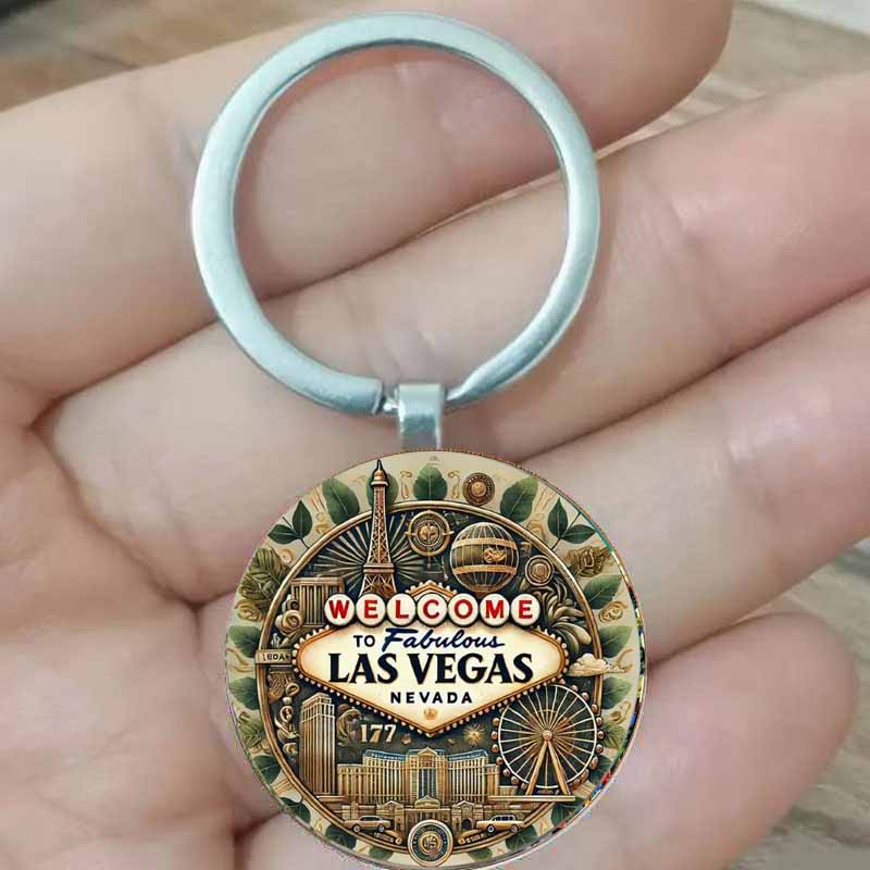 Vintage Fashion Las Vegas - De vintage Las Vegas-sleutelhanger is perfect
