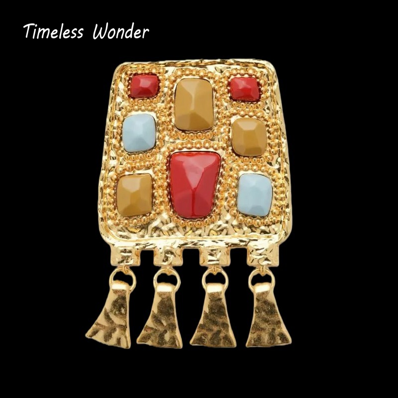 Vintage Fashion Runway - Tijdloze Wonder Retro Geo Statement Broche