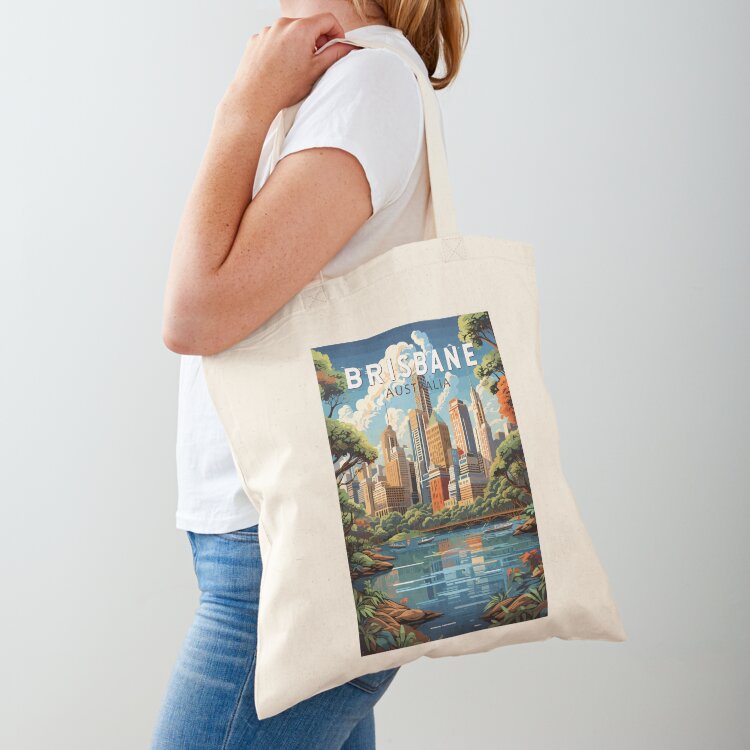 Vintage Fashion Brisbane - Brisbane Australië Reiskunst Vintage Tote Bag
