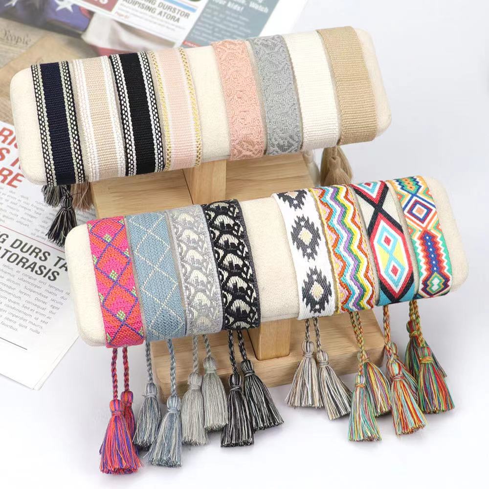 Vintage Vibes Fashion - Plain Geweven Armbanden Candy Kleur Stapelen