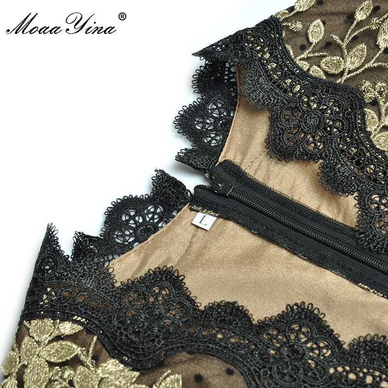 Vintage Fashion Runway - MoaaYina Runway Fashion Herfst Feestjurk Dames