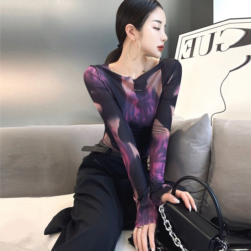 Tie Dye Shirt Vintage - Top voor vrouwen vrouw T-shirt slanke