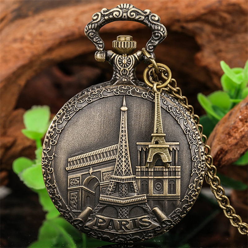 Vintage Fashion Paris - Klassieke Franse souvenir zakhorloge antiek Parijs
