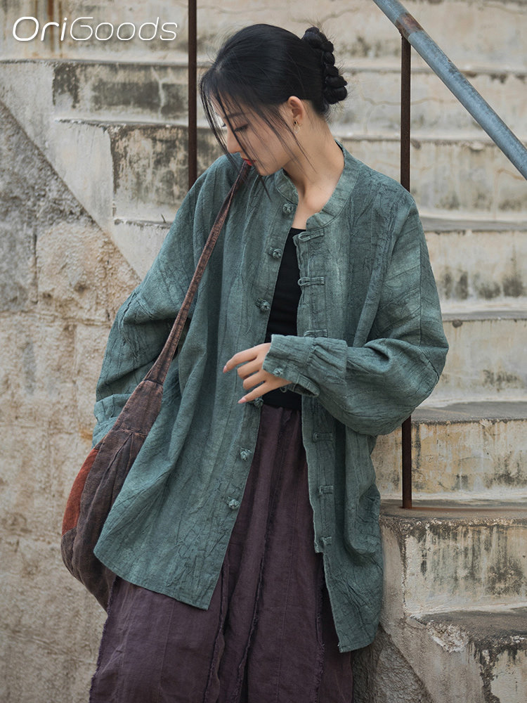 Tie Dye Shirt Vintage - OriGoods Oversized Shirt Vrouw Ramee Katoen