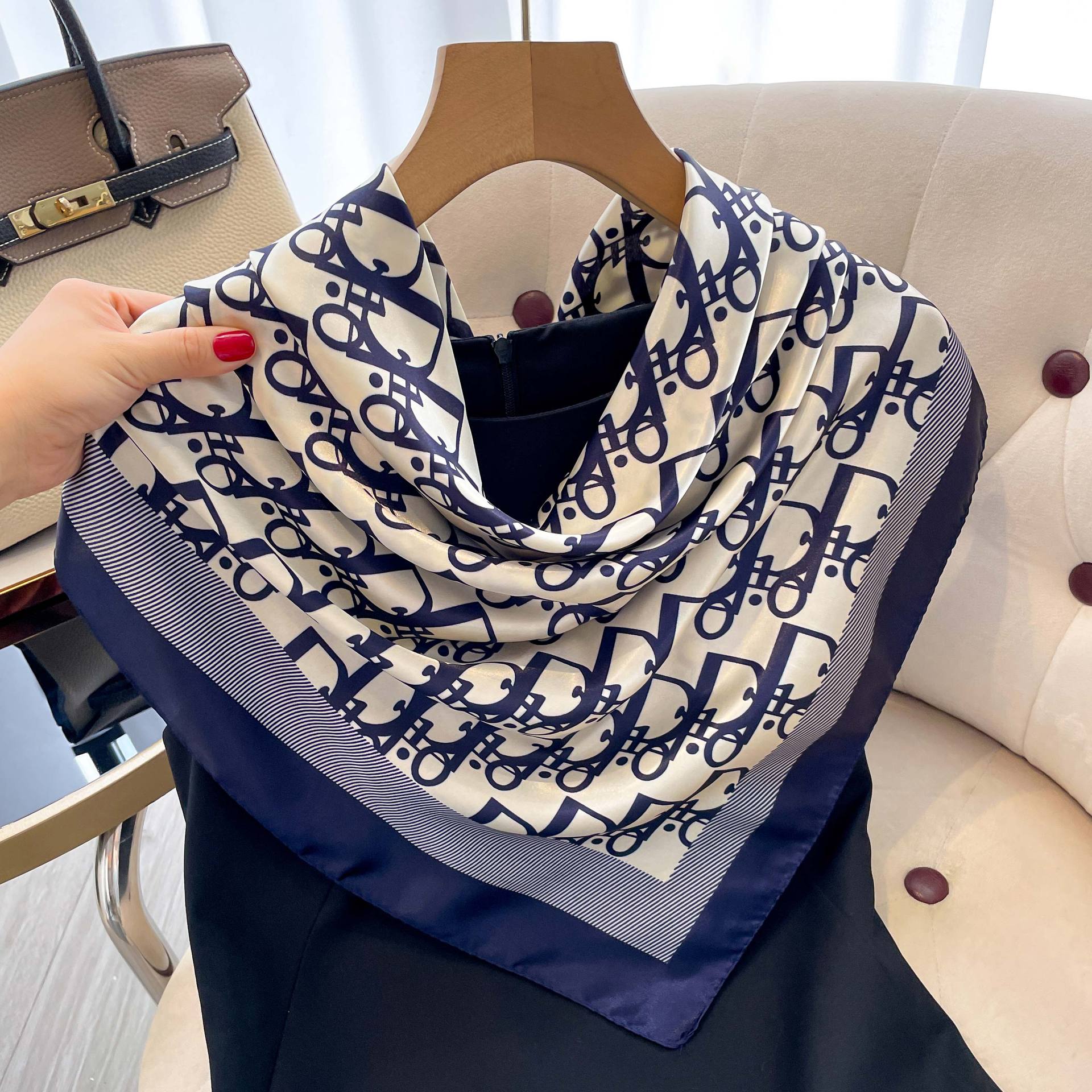 Vintage Fashion Hijab - 1 Stuks 90 Cm Dames Zijden