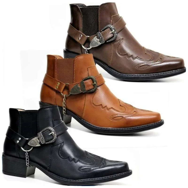 Vintage Fashion Aesthetic - Mode 2026 Heren Vintage Cowboy Boots