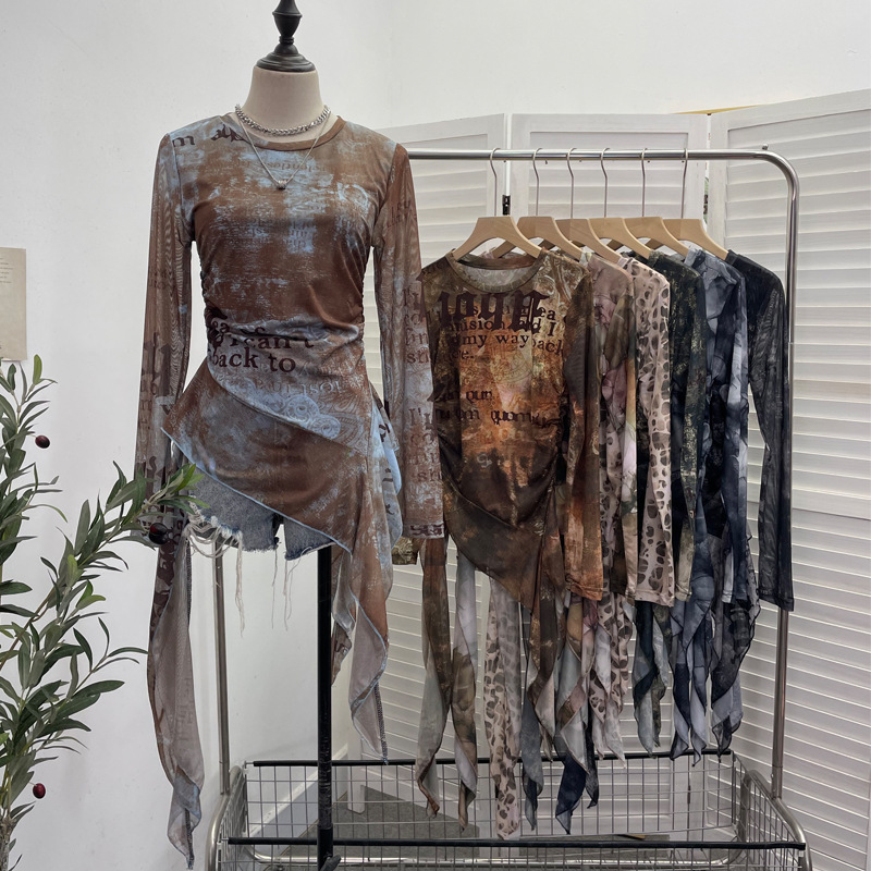 ISAROSE Y2K Mesh T-shirt voor  - Tie Dye Shirt Vintage recensie en prijs
