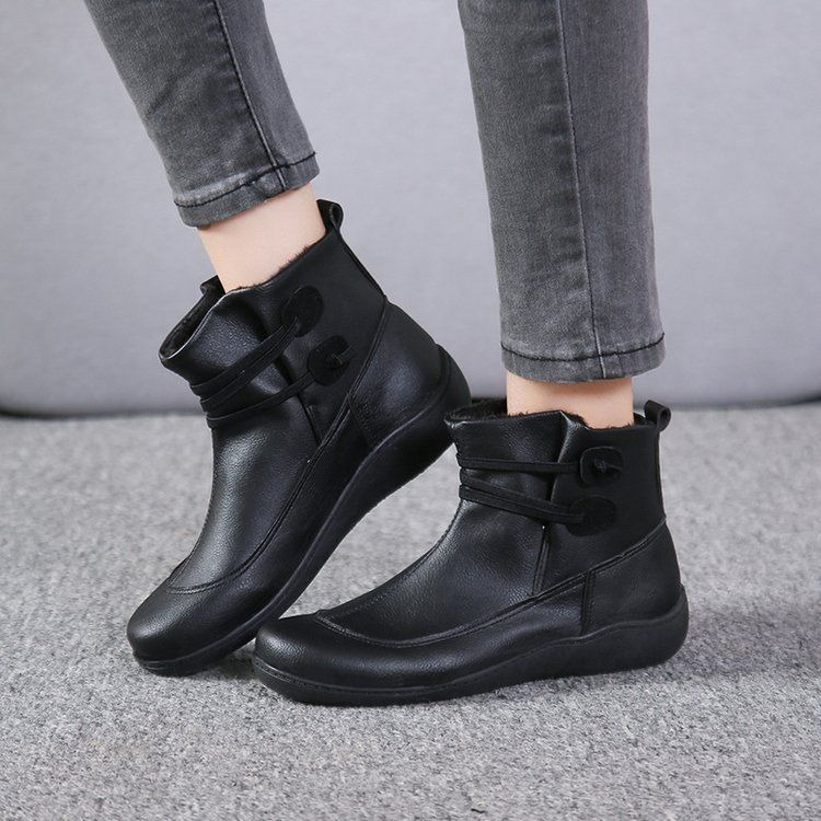 Dames Vintage Ronde Teen PU Le - Vintage Fashion Plus Size recensie en prijs