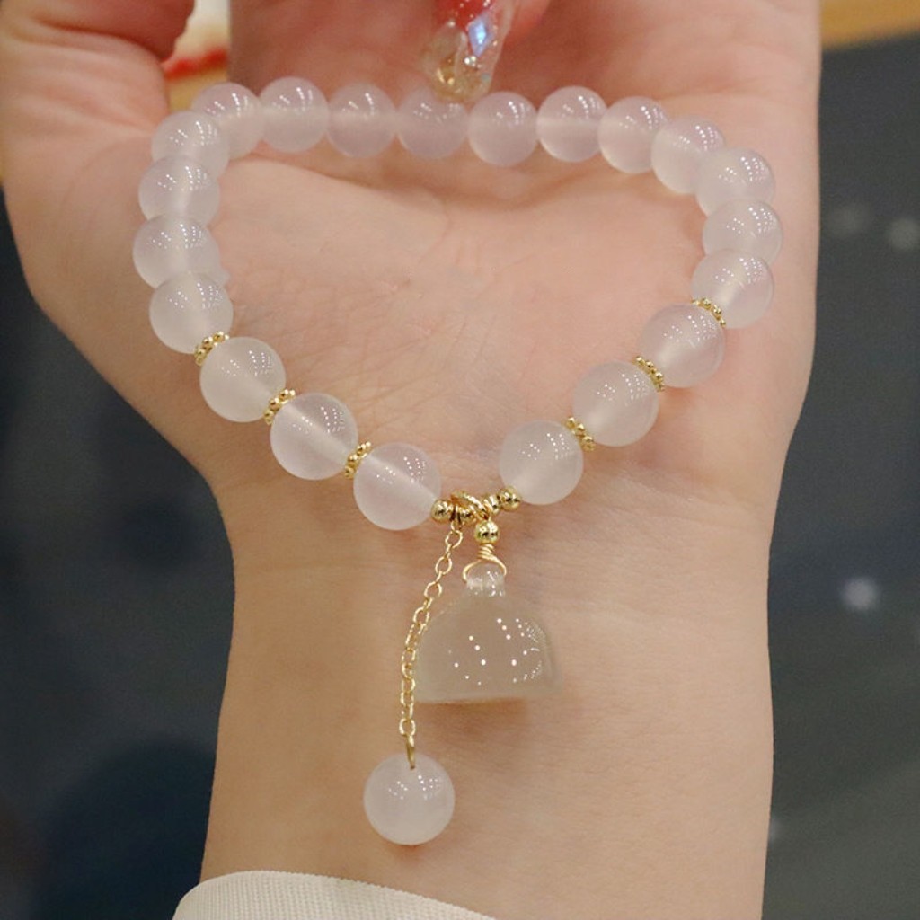 Witte agaatarmband met lotusha - Vintage Fashion Tiktok recensie en prijs