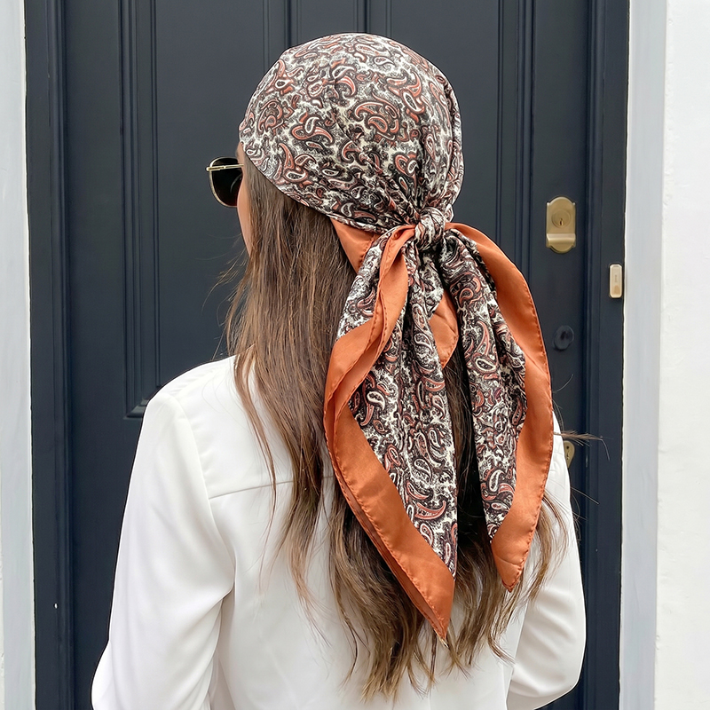 Vintage satijnen vierkante sja - Vintage Fashion Hijab recensie en prijs