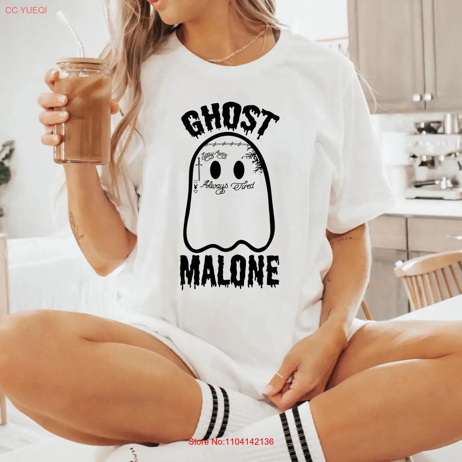 Ghost Malone T-shirt Grappig H - Vintage Vibes Fashion recensie en prijs