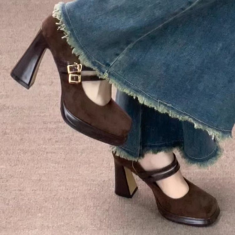 Vintage dikke hoge Mary Jane s - Vintage Fashion Aesthetic recensie en prijs