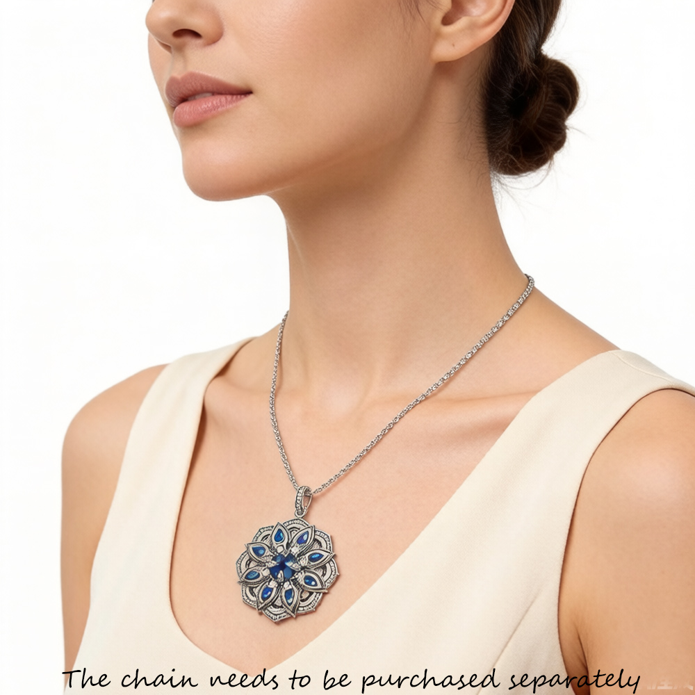 Hanger Blauwe Lotus Bloem, Bra - Vintage Fashion Jewelry Brands recensie en prijs