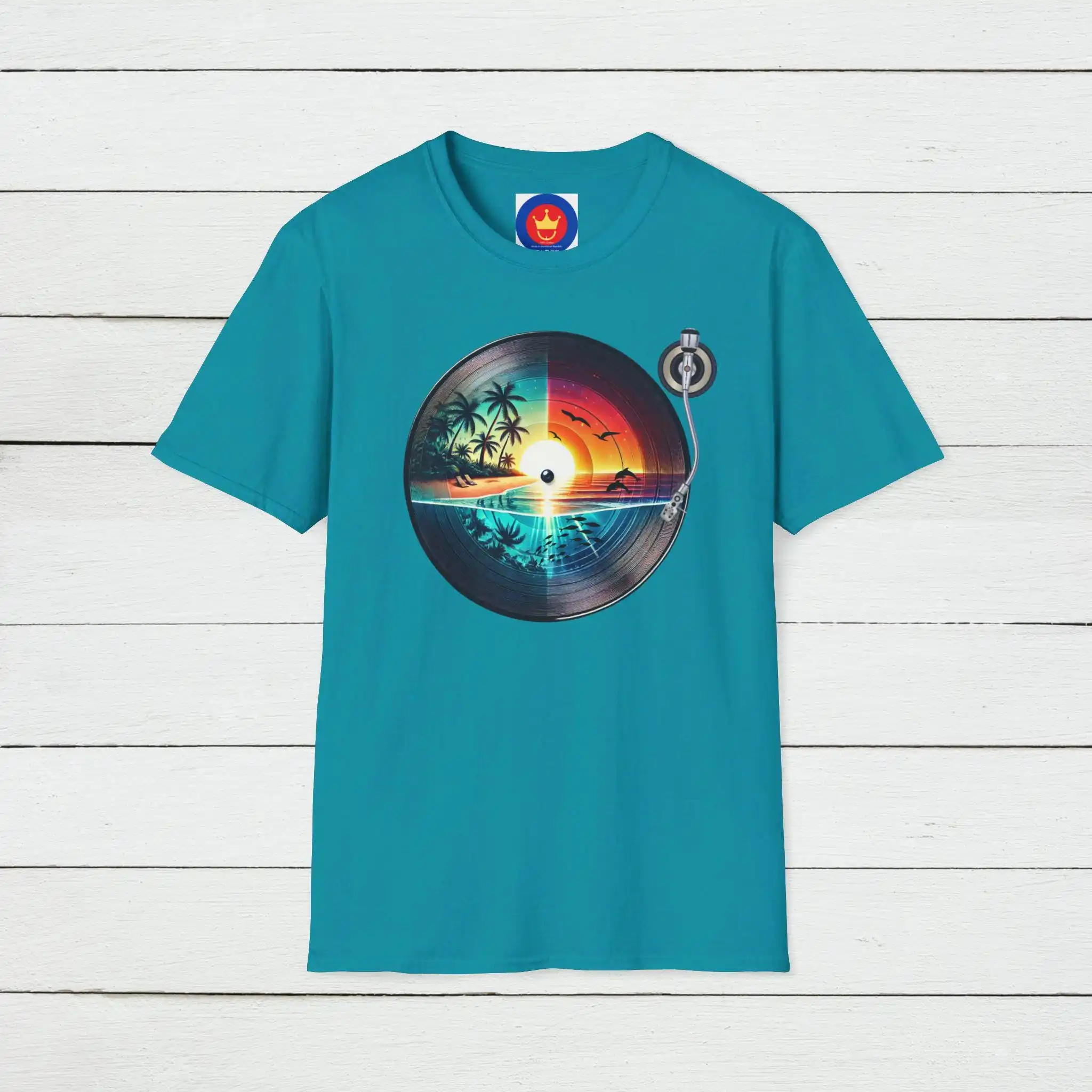 Retro strand vinyl T-shirt vin - Vintage Vibes Fashion recensie en prijs