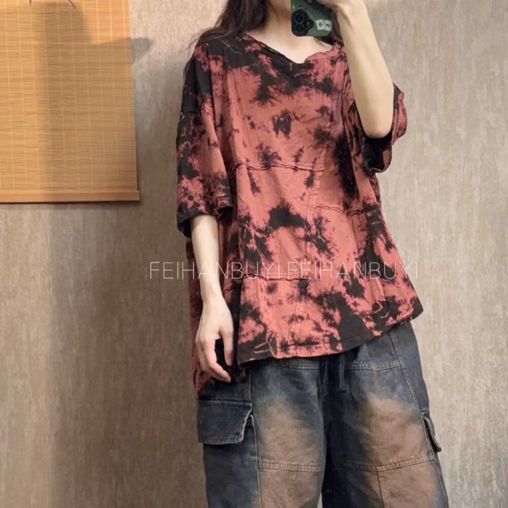 2026 Zomer Nieuwe Kunst Stijl  - Tie Dye Shirt Vintage recensie en prijs