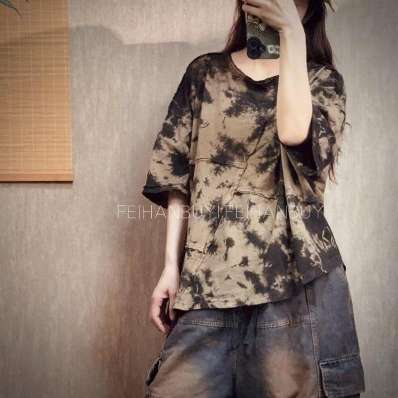 2026 Zomer Nieuwe Kunst Stijl  - Tie Dye Shirt Vintage recensie en prijs