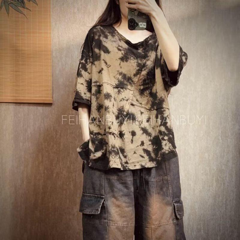 2026 Zomer Nieuwe Kunst Stijl  - Tie Dye Shirt Vintage recensie en prijs