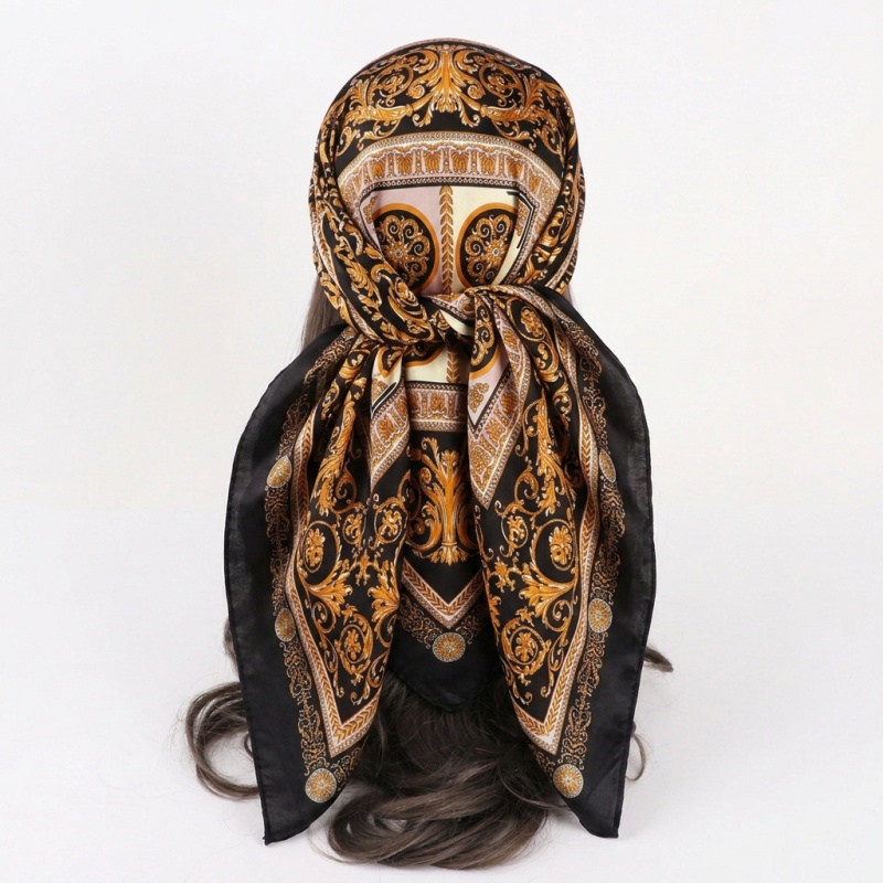 Vintage satijnen vierkante sja - Vintage Fashion Hijab recensie en prijs