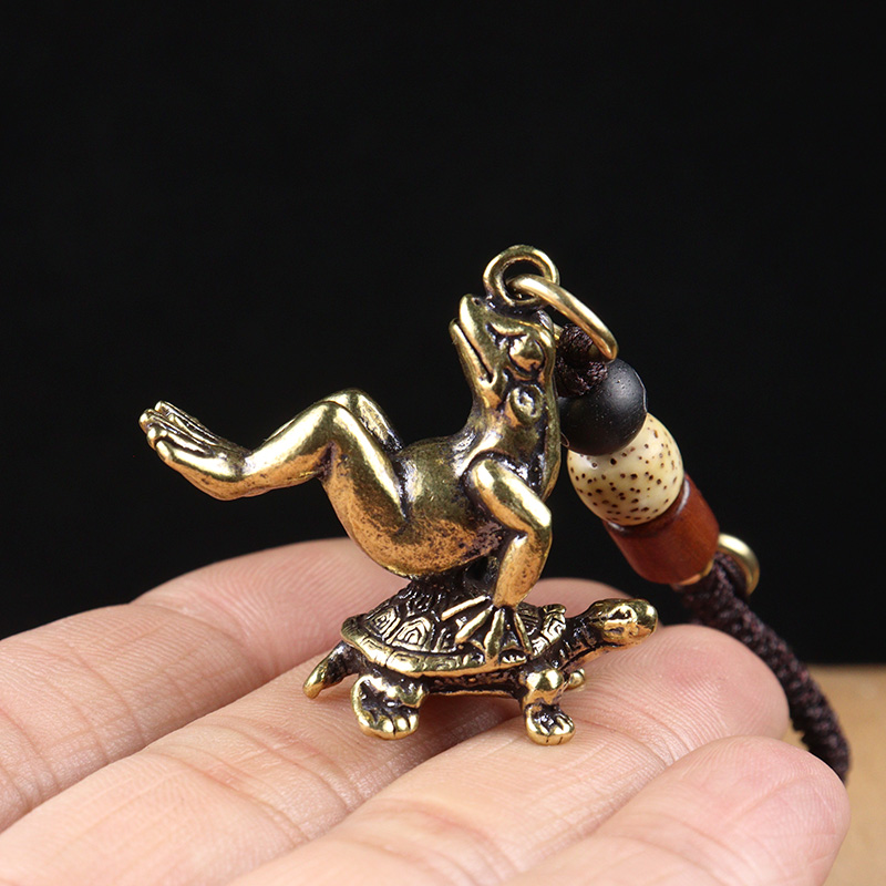Koperen schildpad met kikker s - Vintage Fashion Ornaments recensie en prijs