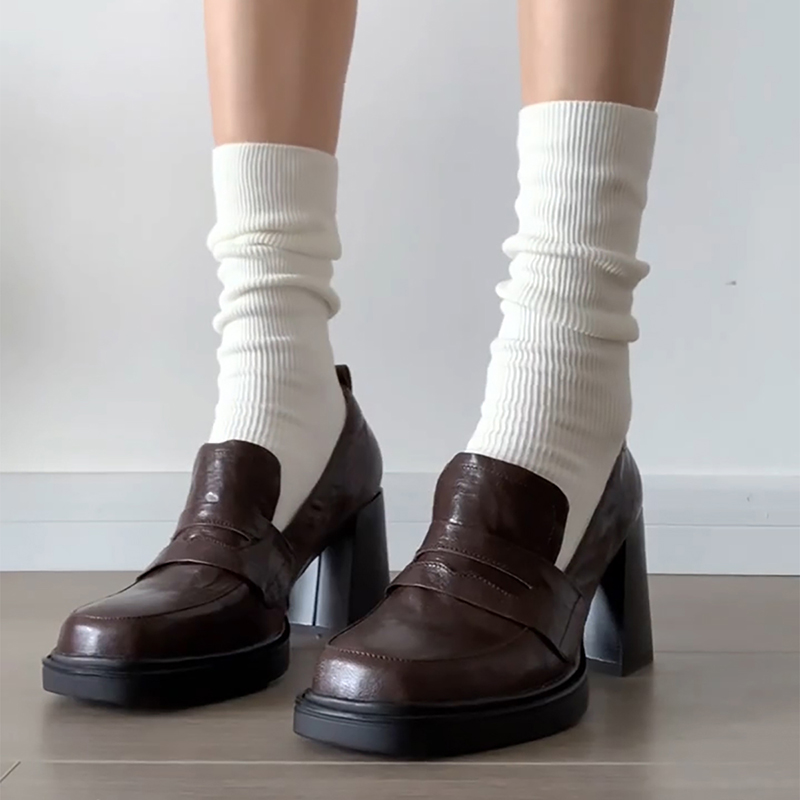 College Stijl Vrouwen Loafer S - Vintage Fashion Aesthetic recensie en prijs