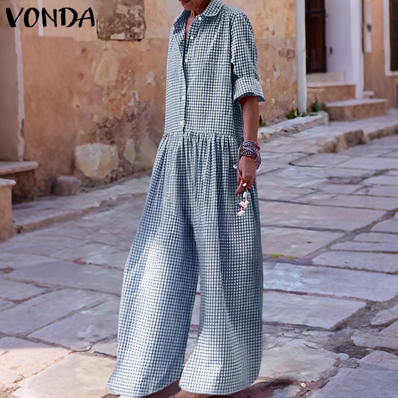 Plus Size 5XL VONDA Vintage Ju - Vintage Fashion Plus Size recensie en prijs