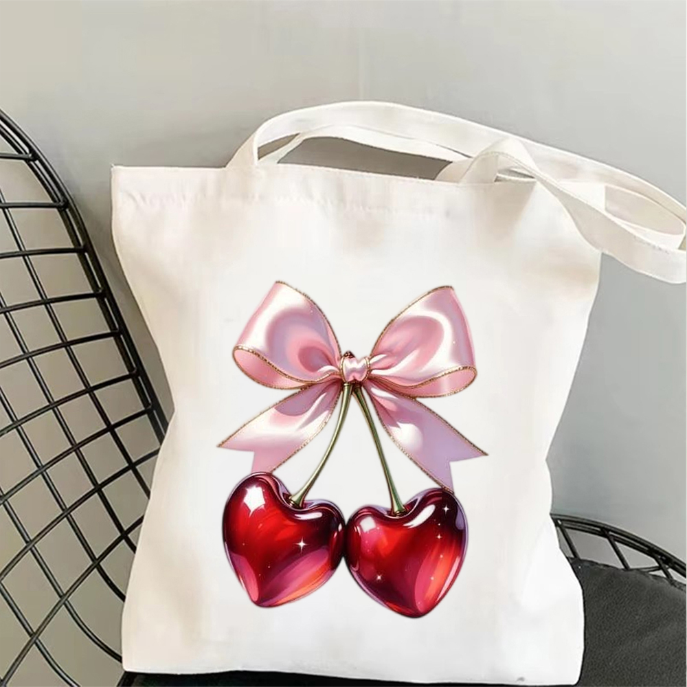 Vintage roze strik-kersen canv - Vintage Vibes Fashion recensie en prijs