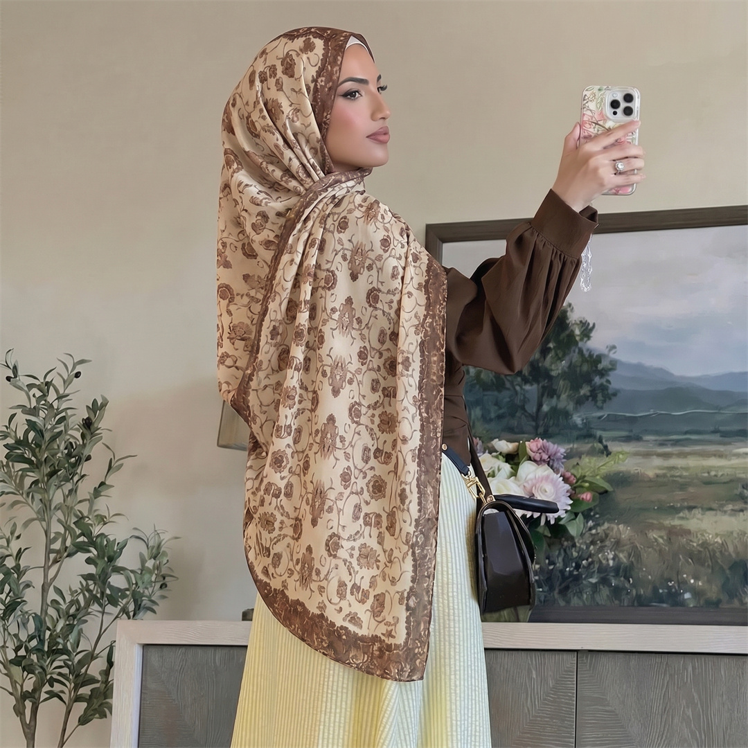 Vintage bloemenprint hijab zac - Vintage Fashion Hijab recensie en prijs