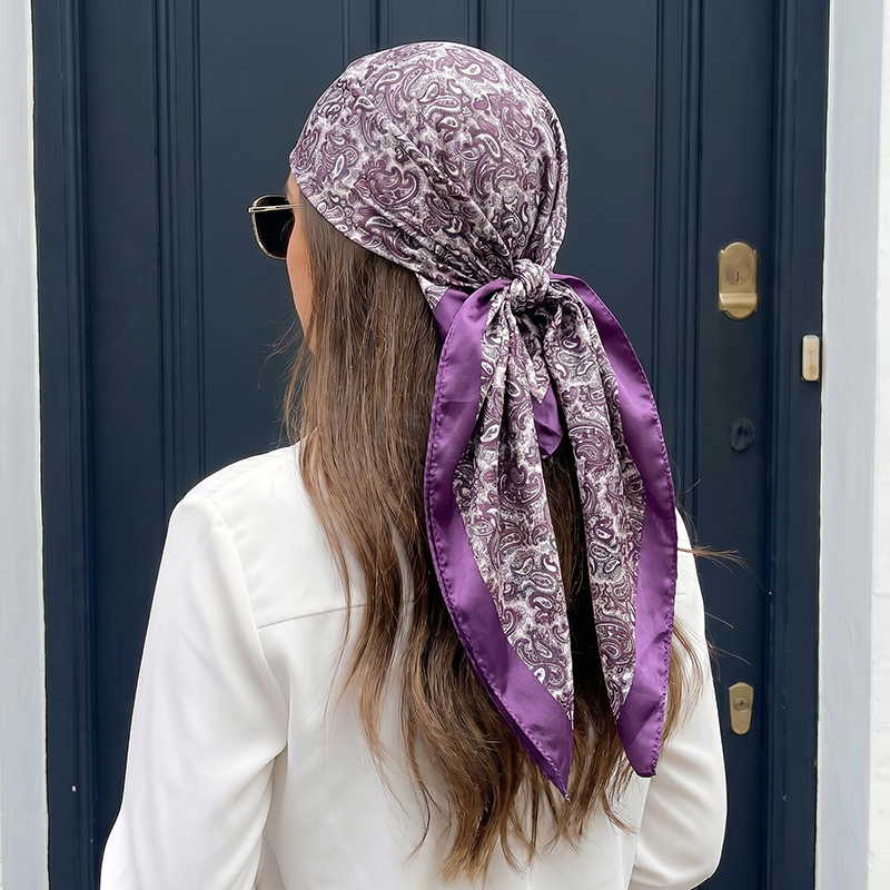 Luxe satijnen vierkante sjaal  - Vintage Fashion Hijab recensie en prijs