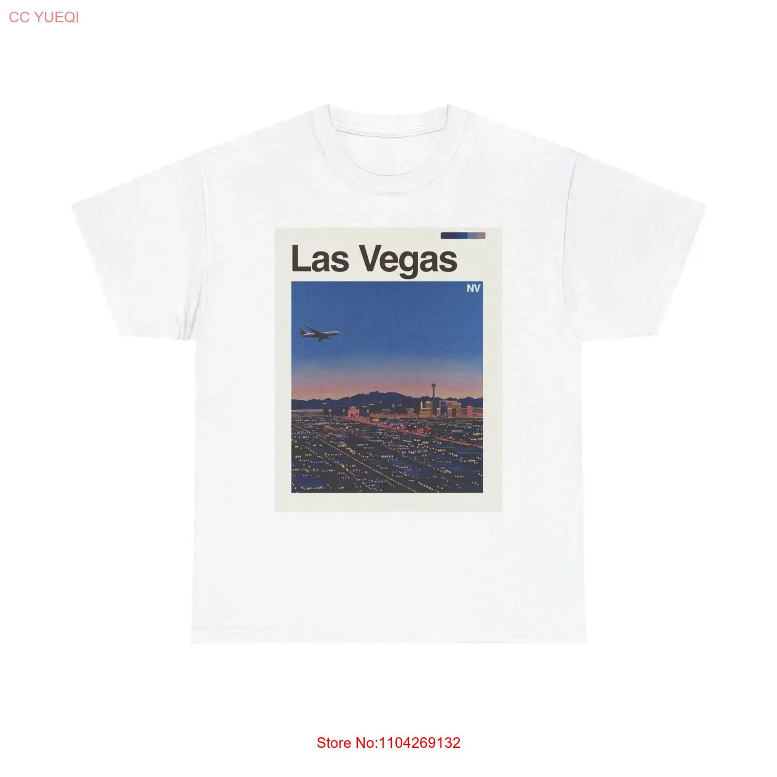 Las Vegas Retro T-shirt Katoen - Vintage Fashion Las Vegas recensie en prijs